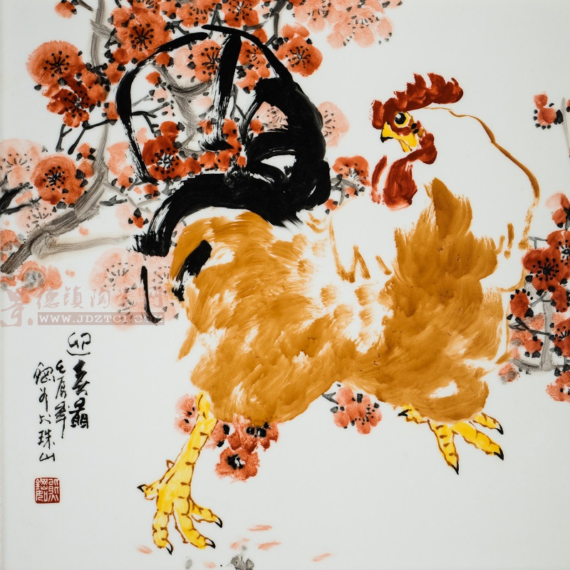 熊鋼如:釉上彩瓷板畫(huà)《迎春圖》中的生命詩(shī)學(xué)